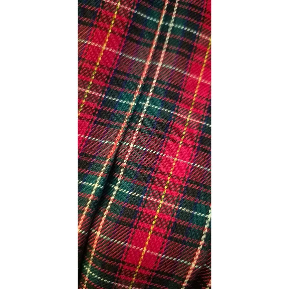 Marisa Christina Vintage Classic Plaid 100% Rayon Maxi Pleated Skirt Sz S EUC